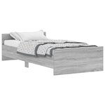vidaXL Cadre de lit sonoma gris 90x190 cm bois d'ingénierie