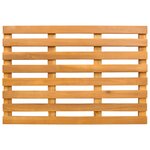 vidaXL Tapis de bain Uni Marron 100 x 53 cm bois