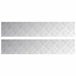 vidaXL Plaques en Aluminium à Damier 2 Pièces Antidérapantes 100x20 cm