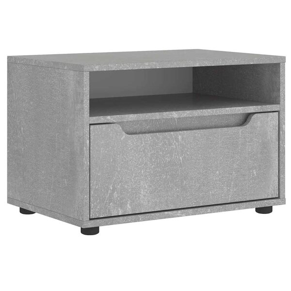 vidaXL Meuble TV VISNES gris béton 60x40x38 cm bois d'ingénierie
