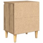 vidaXL Table de Chevet en Chêne Chêne MDF 40 x 30 x 50 cm