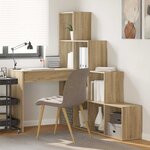 vidaXL Bureau d'angle Chêne sonoma 101.5 x 149.5 x 149.5 cm