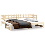 vidaXL Lit coulissant sans matelas 2x(80x200) cm Bois de pin massif