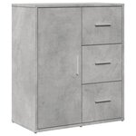 vidaXL Buffets 2 Pièces gris béton 60x31x70 cm bois d'ingénierie