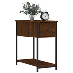 vidaXL Table de chevet chêne marron 30x60x60 cm bois d'ingénierie