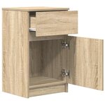 vidaXL Tables de chevet 2 Pièces chêne sonoma 39x35x65 cm bois ingénierie