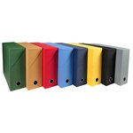 Boîte de classement carton toilé exacompta dos 9 cm assorties - lot de 5