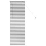 vidaXL Store de Fenêtre avec des rideaux Argent Aluminium