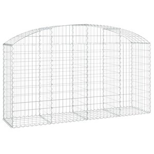 vidaXL Panier de gabions arqué 200x50x100/120 cm Fer galvanisé