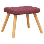 vidaXL Chaise à bascule avec tabouret Rouge bordeaux Tissu