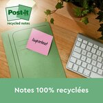 Pack 12 Blocs Super Sticky Recycling Notes 47 6 x 47 6 mm Couleur POST-IT
