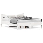 vidaXL Cadre de lit sans matelas blanc 150x200 cm bois de pin massif