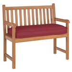 vidaXL Coussin de palette Rouge Vin pour Siège/Dossier 120x50x12 cm Tissu Oxford