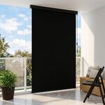 vidaXL Store enrouleur Noir 80 x 250 cm Tissu et Aluminium