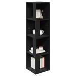 vidaXL Armoire d'angle Noir 33x33x132 cm Bois d’ingénierie