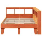 vidaXL Lit bibliothèque sans matelas cire marron 120x200 cm pin massif