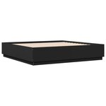 vidaXL Cadre de lit avec LED sans matelas noir 200x200 cm