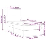 vidaXL Lit avec rangement et matelas Gris clair 100 x 200 cm Polyester