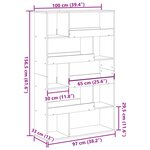 vidaXL Bibliothèque vieux bois 100x33x156 5 cm bois d'ingénierie