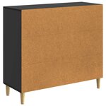 vidaXL Buffet Noir 89 x 34 5 x 80 cm Bois d'ingénierie