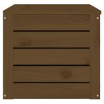 vidaXL Boîte de rangement Marron miel 89x36 5x33 cm Bois massif pin