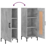 vidaXL Buffet Gris béton 34 5x34x90 cm Bois d'ingénierie