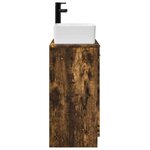 vidaXL Meuble de salle de bain avec évier Chêne fumé 54 x 35 x 83 cm