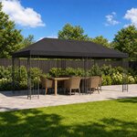 vidaXL Abri de jardin 6 x 3 m Anthracite Polyester et Acier 190 gsm