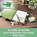 Bloc-note adhésif Recycling  127 x 76 mm  4 couleurs POST-IT