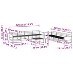vidaXL Ensemble de canapés d'extérieur 9 Pièces Naturel