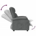 vidaXL Fauteuil inclinable Gris foncé Tissu