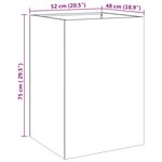 vidaXL Jardinière argenté 52x48x75 cm acier inoxydable