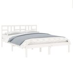 vidaXL Cadre de lit sans matelas blanc 120x190 cm bois massif