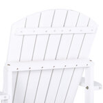 Fauteuil de jardin Adirondack chaise longue inclinable en bois 97L x 73l x 93H cm blanc