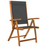 vidaXL Ensemble à manger de jardin 5Pièces bois d'acacia solide textilène