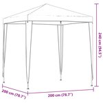 vidaXL Tente de fête 200 x 200 x 240 cm Gris clair PE et acier