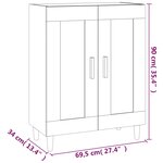 vidaXL Buffet Noir 69 5x34x90 cm Bois d'ingénierie