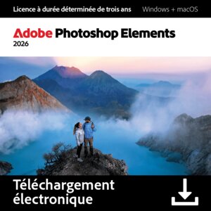 Adobe Photoshop Elements 2026 - 2 appareils - Abonnement 3 ans