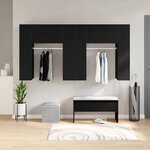 vidaXL Meuble d'entrée 2 Pièces Chêne noir 97.5 x 37 x 99 cm