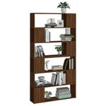 vidaXL Bibliothèque/Séparateur de pièce chêne marron 100x24x188 cm