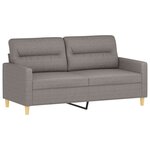 vidaXL Ensemble de canapés 2 Pièces avec coussins taupe tissu