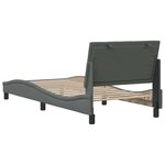 vidaXL Cadre de lit sans matelas gris foncé 90x190 cm tissu