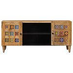 vidaXL Meuble TV Naturel 105 x 33 x 46 cm Bois de mangue massif