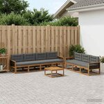 vidaXL Ensemble de canapés d'extérieur 8 Pièces Naturel et Anthracite
