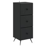 vidaXL Armoire à tiroirs Noir 33 x 34 5 x 90 cm Bois d'ingénierie