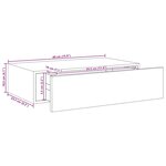 vidaXL Étagère à tiroir murale chêne 40x23 5x10 cm MDF
