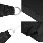 vidaXL Voile d'ombrage 160 g/m² Noir 2 5x4 m PEHD