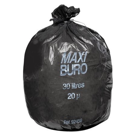 Sacs poubelle 30 litres lien indépendant maxiburo - carton de 500