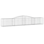 vidaXL Paniers à gabions arqués 5 Pièces 400x50x60/80 cm Fer galvanisé