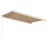vidaXL Auvent rétractable automatique 450x300 cm Jaune et blanc